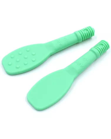 Alimentadores con significado: apego a cuchara para tragar y alimentar problemas con Z-Vibe y Z-Grabber