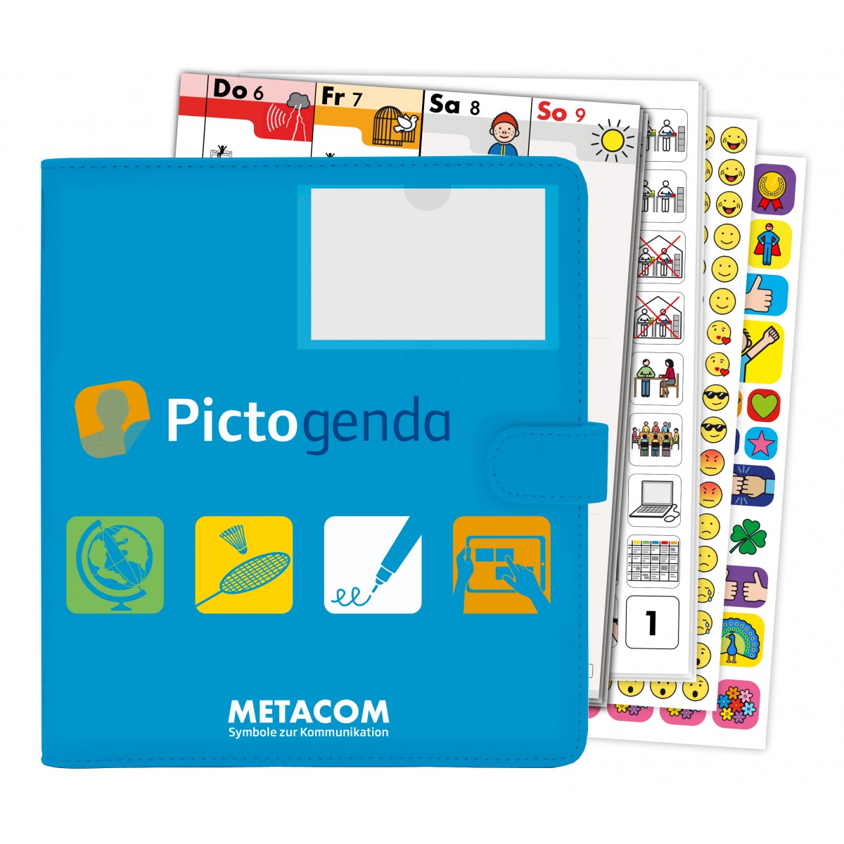 Pictogenda 2023 METACOM - Wochenkalender im Ringbuchstil mit Piktogramm-Aufklebern