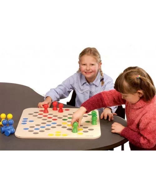 Go 4 wooden game board 50x50cm with figures and dice - 74.00