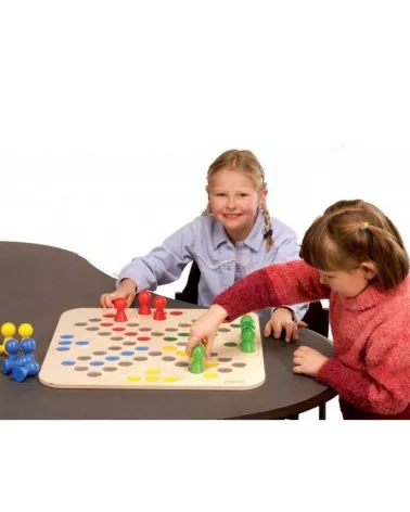 Go 4 wooden game board 50x50cm with figures and dice - 74.00