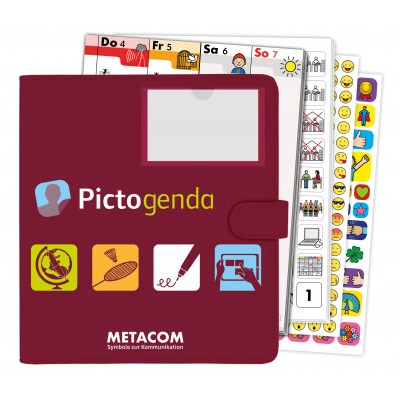 copie Pictogenda 2023 METACOM - Calendrier hebdomadaire dans le style ring book avec stickers pictogramme