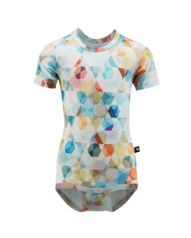 High quality children's body short-sleeved, made of environmentally friendly bamboo viscose.