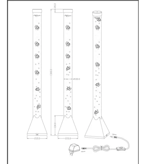 Water column incl. Decoratieve vis