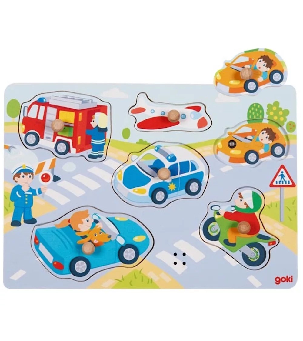 Geluidspuzzel verkeer met voertuiggeluiden – leerzaam en leuk voor kinderen vanaf 1 jaar