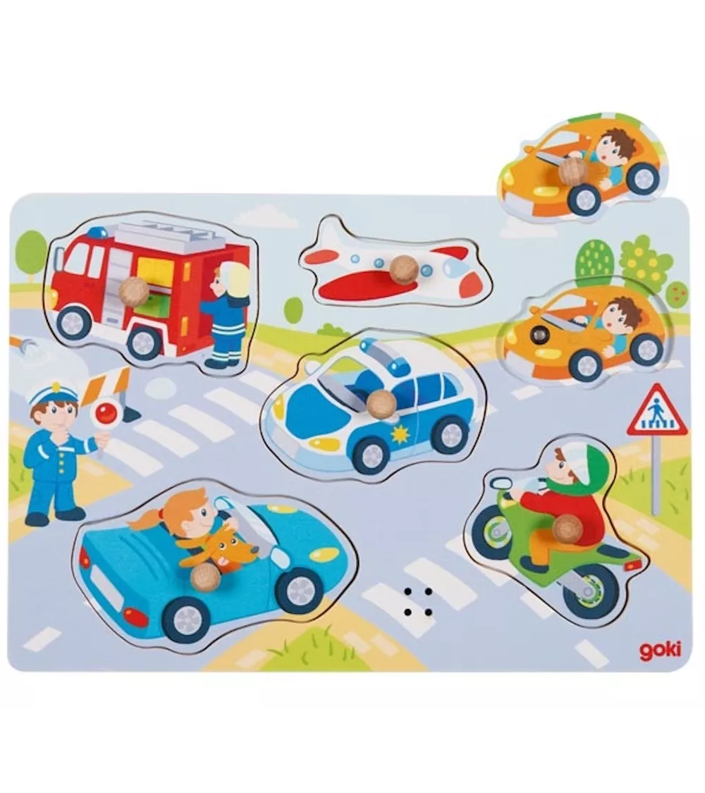 Soundpuzzle Verkehr mit Fahrzeuggeräuschen – Lernspaß für Kinder ab 1 JahrSoundpuzzle Verkehr mit Fahrzeuggeräuschen – Lernspaß