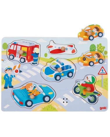 Geluidspuzzel verkeer met voertuiggeluiden – leerzaam en leuk voor kinderen vanaf 1 jaar