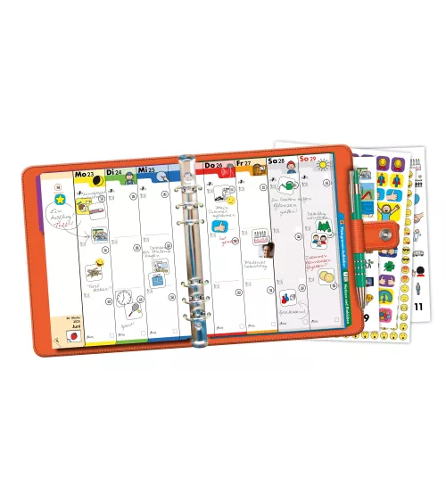 copy of copia di Pictogenda 2023 METACOM - Calendario settimanale in stile libro anello con adesivi pictogram