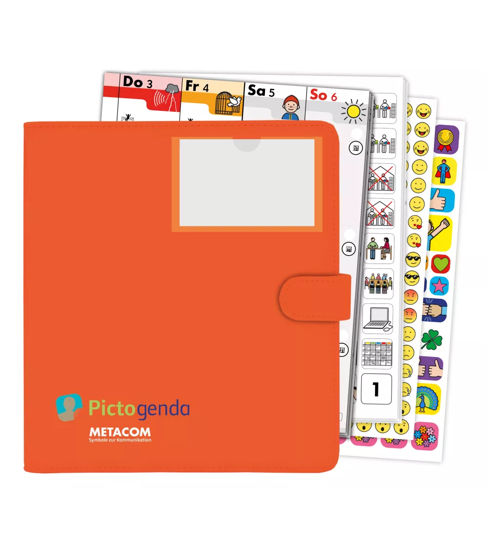 copy of copie Pictogenda 2023 METACOM - Calendrier hebdomadaire dans le style ring book avec stickers pictogramme