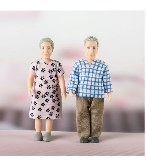 MICKI – Original „Lundby Kindergarten-Puppenset“ – 15 Teile inkl. Rollstuhl, Maßstab 1:18