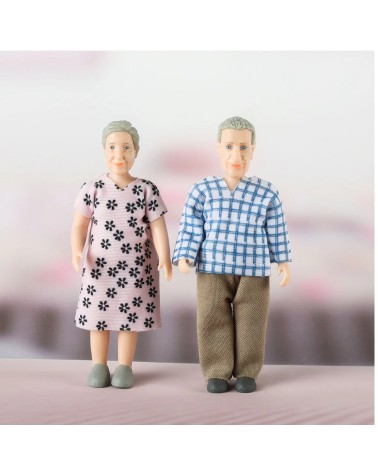 MICKI – Original „Lundby Kindergarten-Puppenset“ – 15 Teile inkl. Rollstuhl, Maßstab 1:18