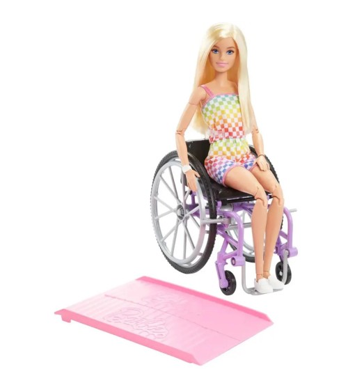 Barbie fashionistas with wheelchair & ramp - inclusive role-playing game from 3