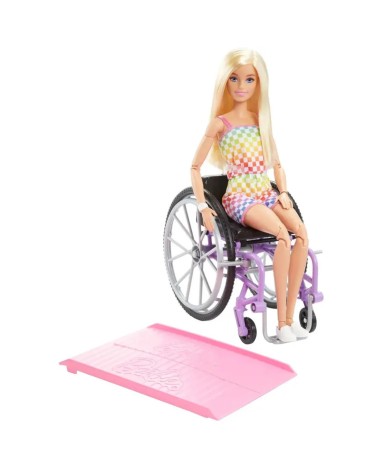 Barbie fashionistas with wheelchair & ramp - inclusive role-playing game from 3