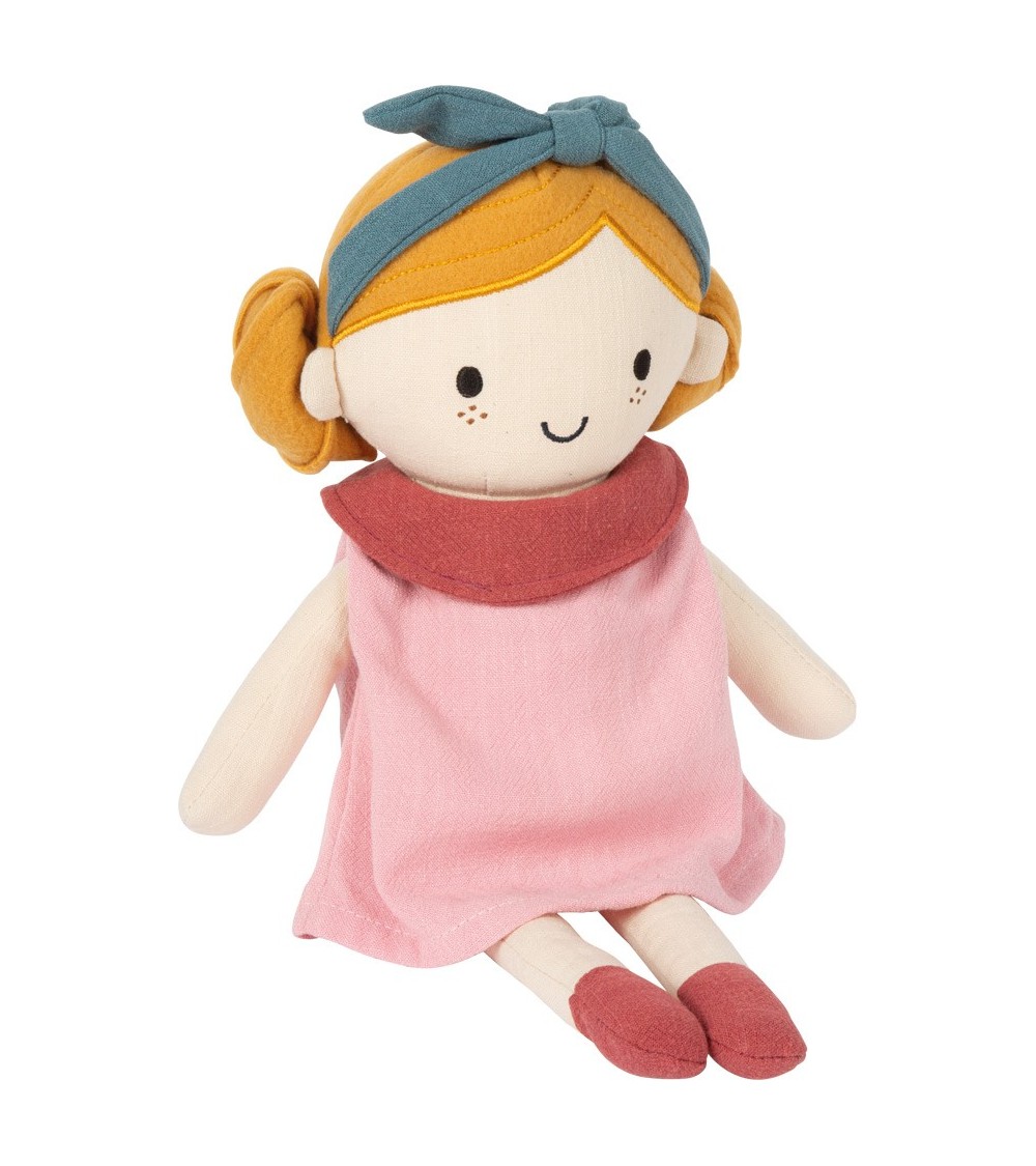 Stof Doll Lina 39 CM - Zachte pop voor rollenspel en verbeeldingskracht