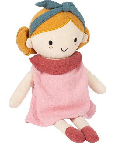 Stof Doll Lina 39 CM - Zachte pop voor rollenspel en verbeeldingskracht