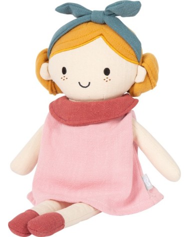 Stof Doll Lina 39 CM - Zachte pop voor rollenspel en verbeeldingskracht