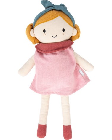 Muñeca de tela Lina 39 cm - Muñeca suave para jugar a la rol e imaginación