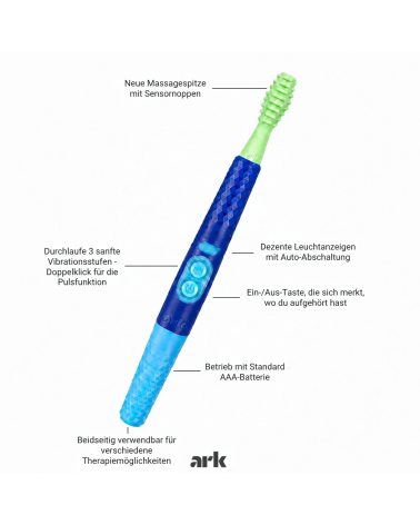 Ark Z-Vibe Plus Vibration Pencil incl. Aplicación de masaje para aplicaciones sensoromotoras