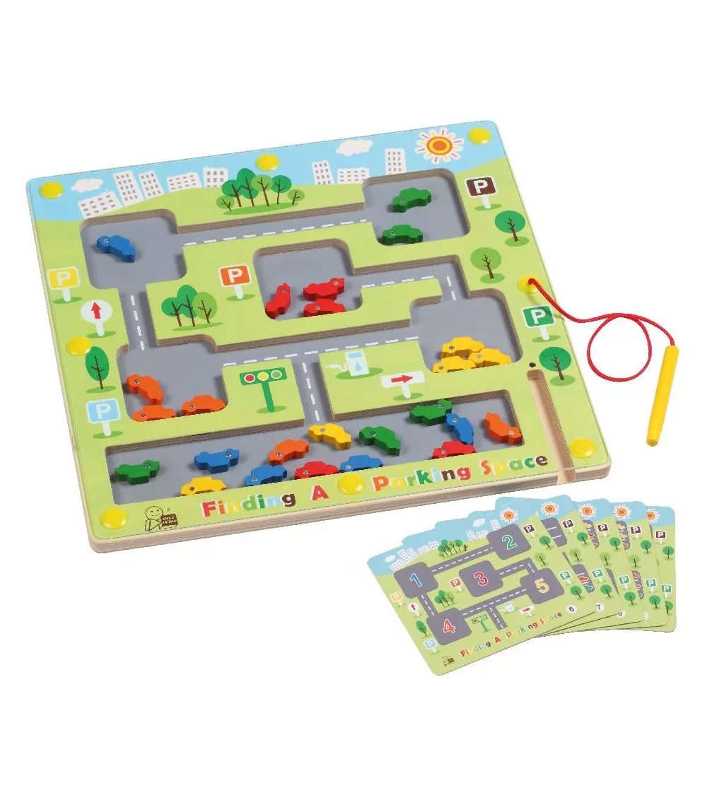 Find a car park - Magnetic game in wood & acrylic - 64,00