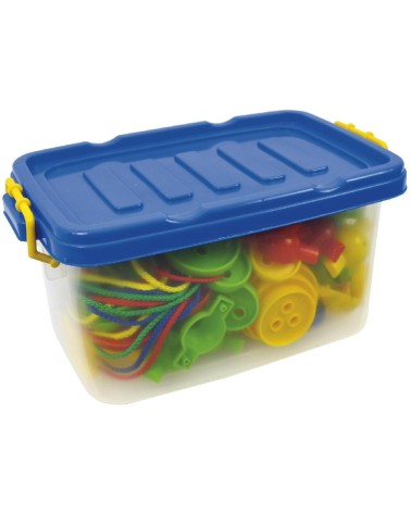 Throat buttons box - Material: plastic, content: 8 nylon cords