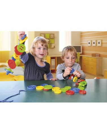 Throat buttons box - Material: plastic, content: 8 nylon cords