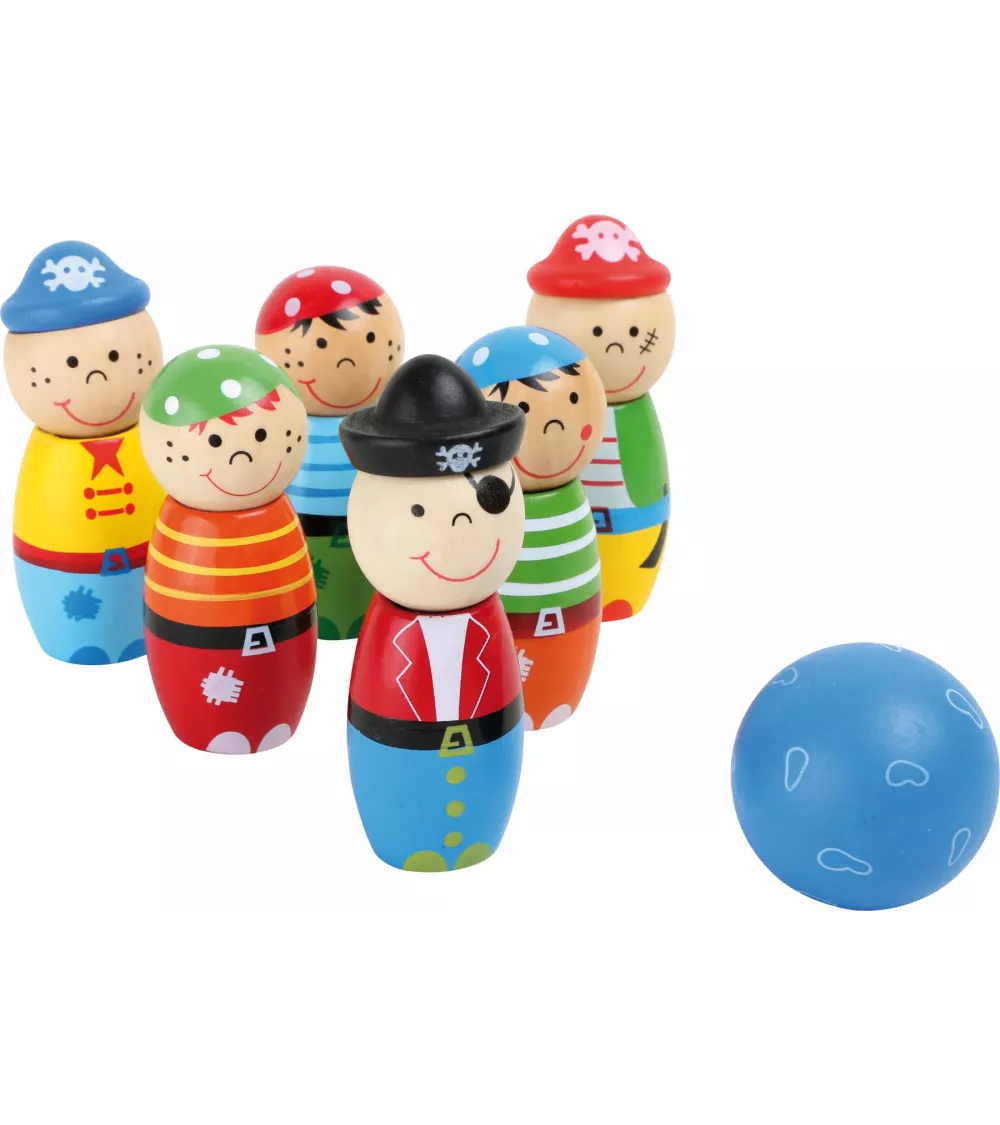 Bowling Pirates, figuur: approx. 3,5 x 3,5 x 8, bal: approx. 4 cm