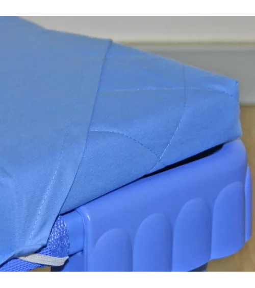 Feuilles de coton - Couleur: bleu - Dimensions: 160x58cm - 17,60