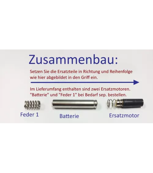 Ersatzmotoren für den Z-Vibe und Z-Grabber Vibrationsstift - 2er Pack