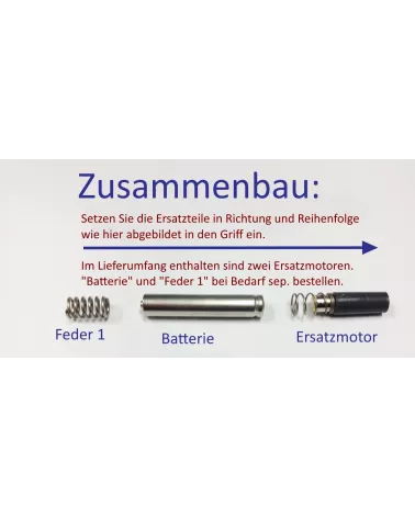 Motores de repuesto para el lápiz vibratorio Z-Vibe y Z-Grabber - paquete de 2