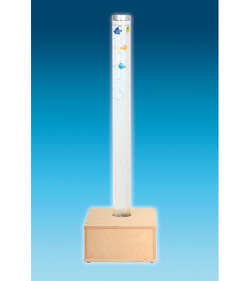 Water column incl. Wooden base and deco floating fish
