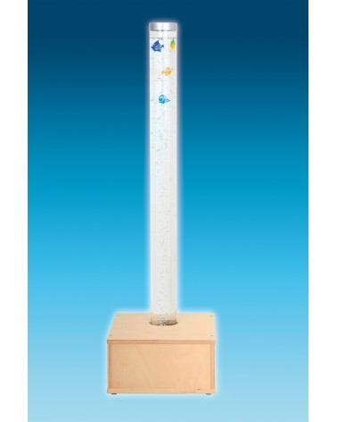 Water column incl. Wooden base and deco floating fish