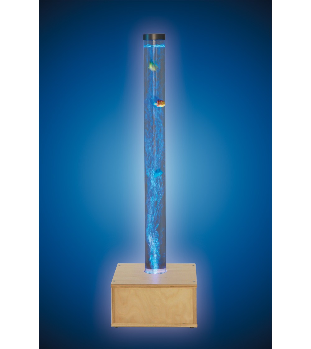 Water column incl. Wooden base and deco floating fish