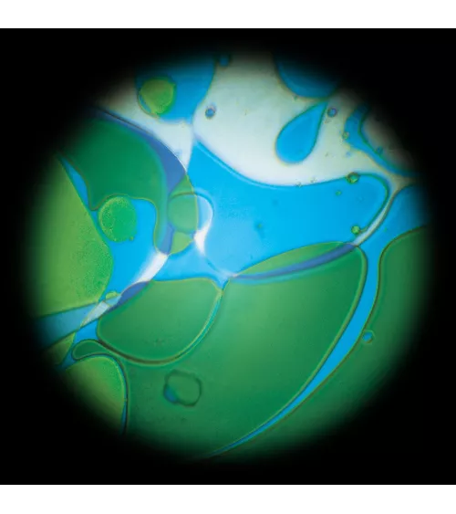 Blue green oil disc with Lavalampen effect for the Space Projector