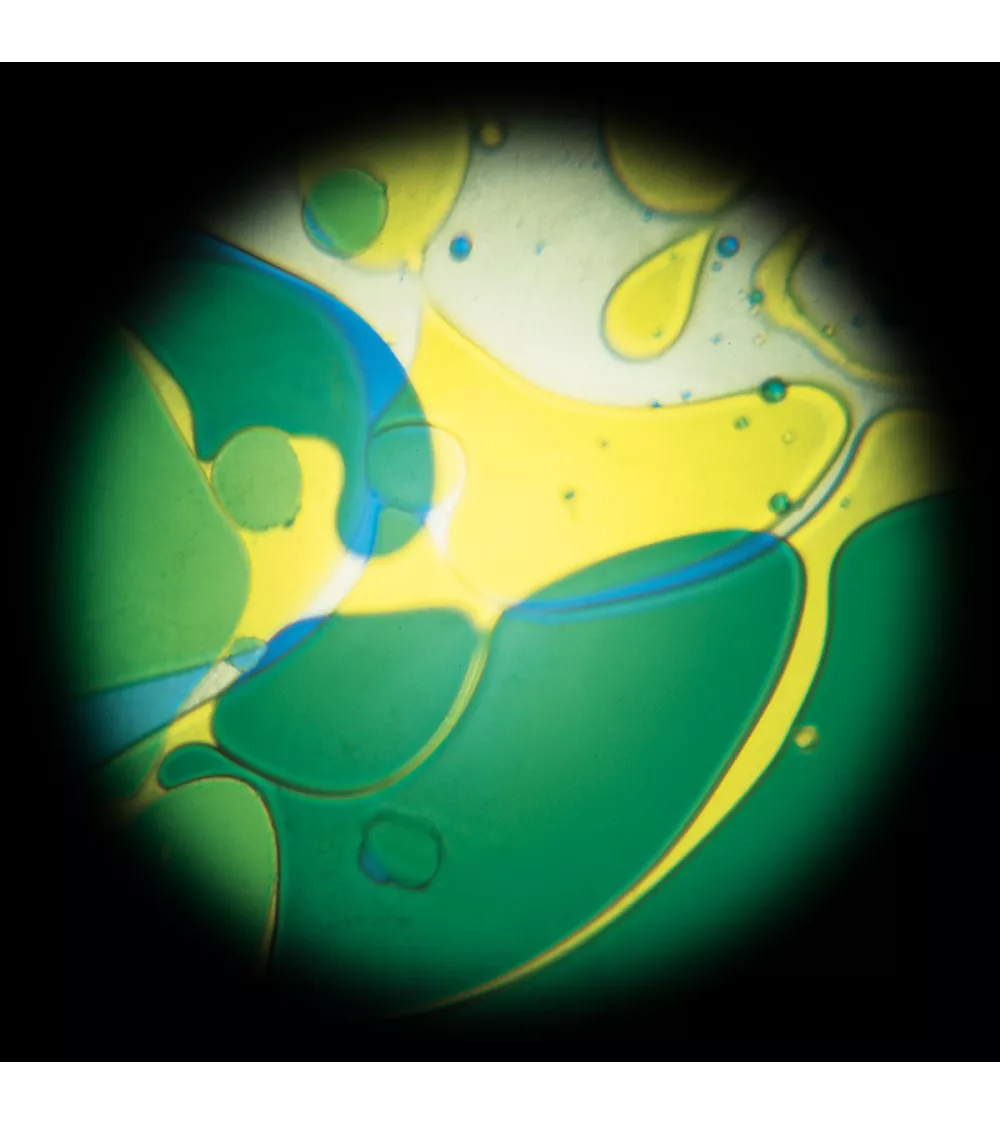 Ölscheibe Blau-Gelb mit Lavalampen Effekt für den Space Projektor
