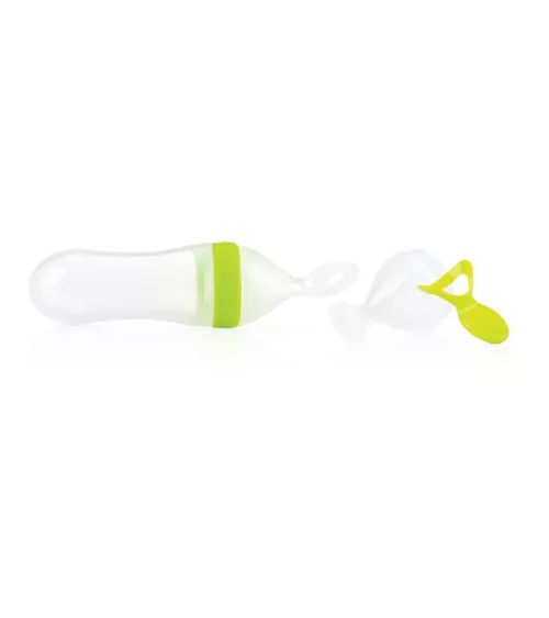 Bouteille de squeeze avec 2 cuillères - Conteneur en silicone