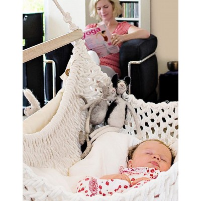 Babyschwinger-Set-Plus. avec réglage de hauteur sans faille avec mousqueton, sac à corde universelle, matelas bébé