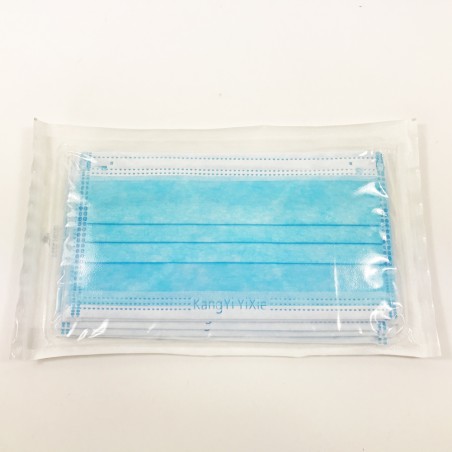 5 pak medische maskers - type II - wegwerpbaar in poly tas - sterile vacuüm ingepakt