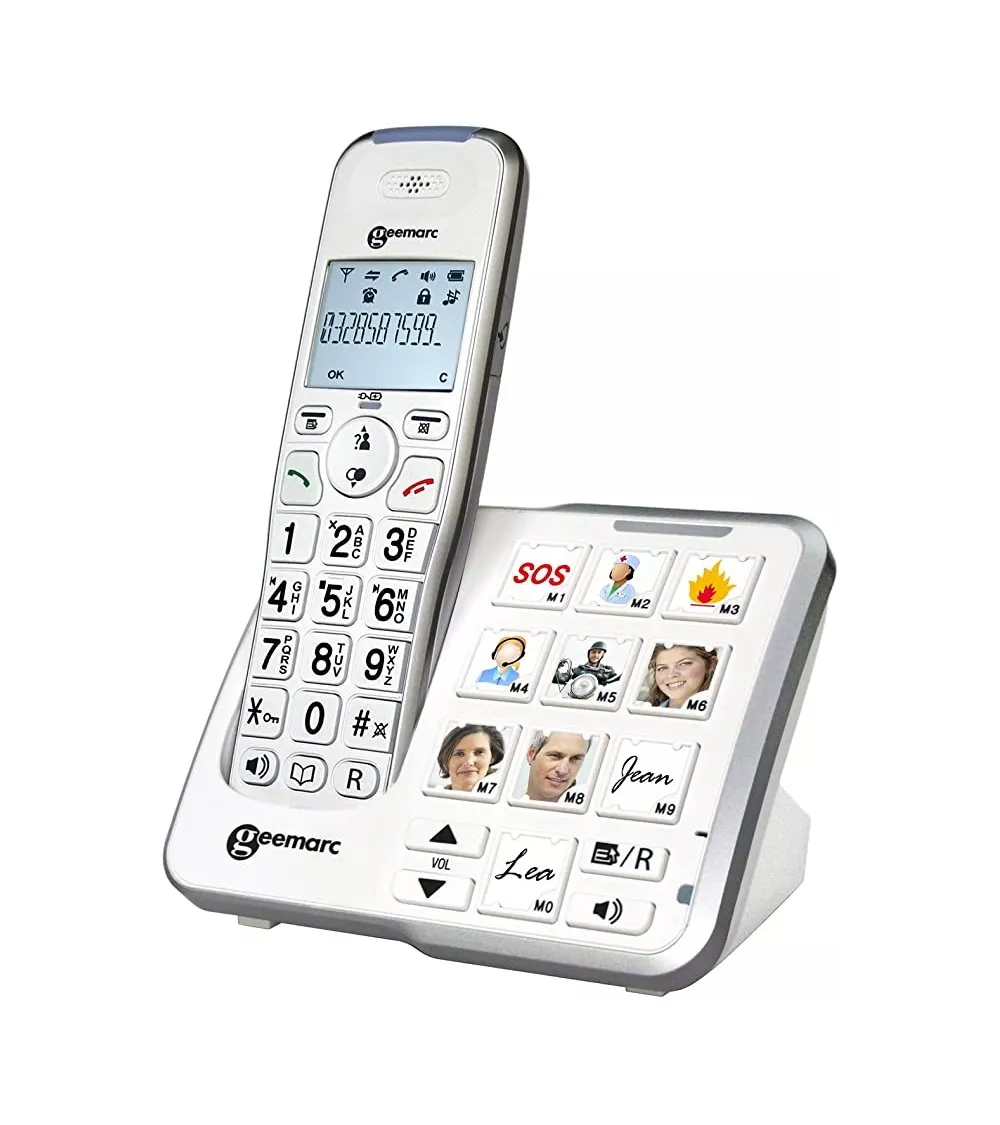 Téléphone auditif avec des clés d'image - Cordless - Geemarc Amplidect 295