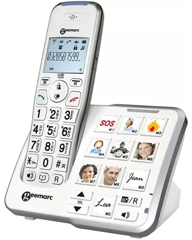 Téléphone auditif avec des clés d'image - Cordless - Geemarc Amplidect 295