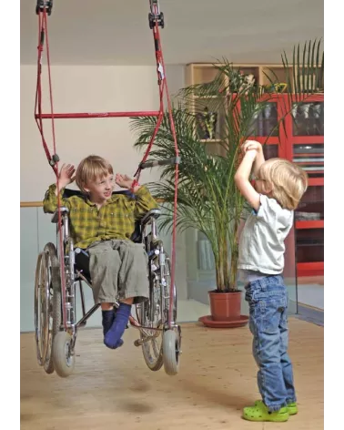 Mobile Rollstuhlschaukel für Kinder & Erwachsene inkl. Montageanleitung und Transporttasche